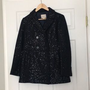 Loft sequin pea coat